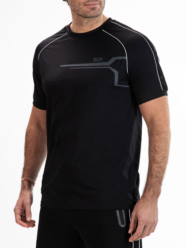 MAXWELL Black - Man tee - Fitnesskleding - Zwart