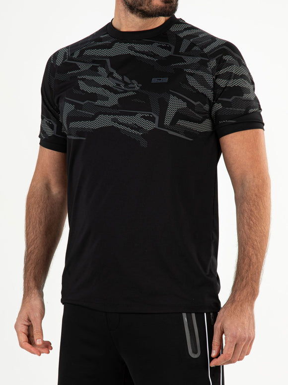 MELBOURNE Black - Man Tee - Fitnesskleding - Zwart