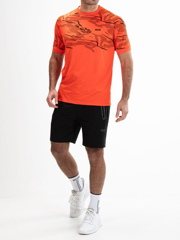 MELBOURNE Hot Orange - Man Tee - Fitnesskleding - Oranje