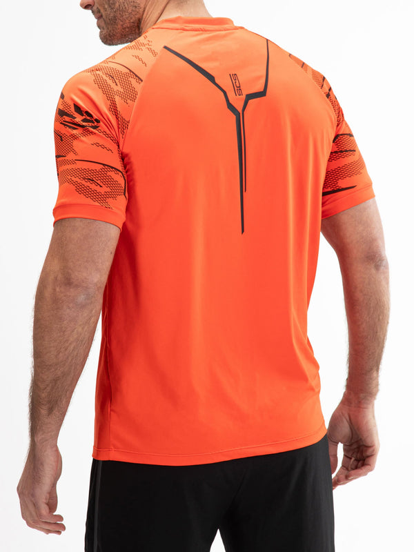 MELBOURNE Hot Orange - Man Tee - Fitnesskleding - Oranje