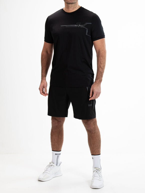 MELVYN Black - Man Tee - Fitnesskleding - Zwart