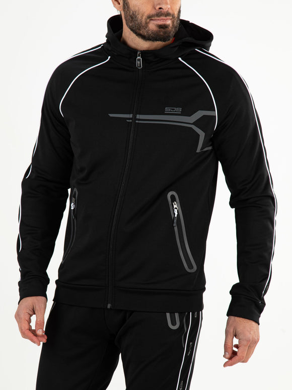 PANTHER Black - Man Hooded jacket - Fitnesskleding - Zwart