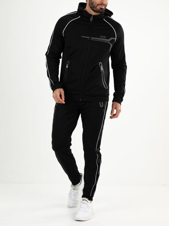 PANTHER Black - Man Hooded jacket - Fitnesskleding - Zwart