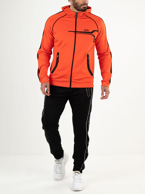 PANTHER Hot Orange - Man Hooded jacket - Fitnesskleding - Oranje