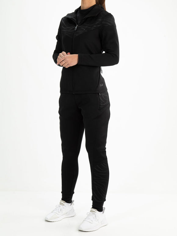 VALA Black - Lady Hooded jacket - Fitnesskleding - Zwart